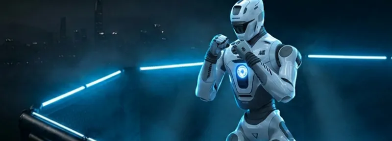 Robot BMF w ringu, ujęcie z dołu